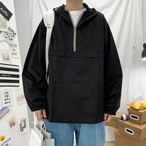 남자 후드 집업 바람막이 아노락 자켓 데일리 코디