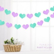 하트 가랜드 파티가랜드 색상랜덤 생일가랜드 가렌, 하트 가랜드 파티가랜드 색상랜덤 생일가랜