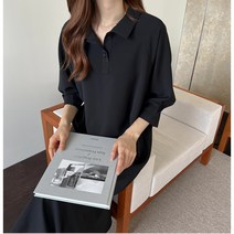 [벨롯] 빅사이즈 카라 원피스