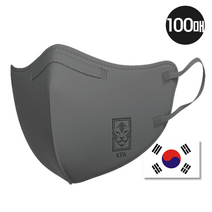 진짜 국가대표가 쓰는 국가대표마스크 KF94 새부리형 화이트/블랙/그레이. 카타르 응원 국가대표축구팀 KFA, 그레이, 100매(2박스)
