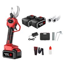 미국 SUPERANTS 초강력 충전식 전동 전지 가위 무선 나무 가지치기 충전 원예용 전정, 실속형(30mm), 일반배터리(2개), 1세트