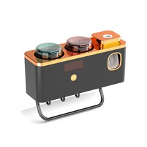 JIKA 가정용 칫솔 살균기 무선 칫솔 컵 소독함, 블랙, 2개 컵