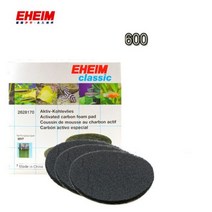 EHEIM-클래식 필터 배럴 필터 면 고급 화이트 코튼 블랙 생화학 250/350/600, 09 Carbon 600
