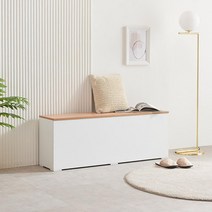화이트 자작엣지 원룸 수납 벤치의자(116cm 4색) 식탁 현관 벤취 용 밴치, 그린