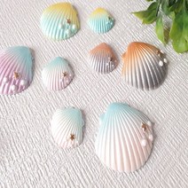 DIY 공예 재료 데코 소품 만들기 테라리움 어항꾸미기 장식용 조개, 2.브라운 그레이 소