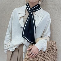 실크 쁘띠스카프 여름스카프 예쁜 코디 도트 미니 목