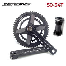 mtb road 체인 체인가드 체인링크 스프리킷 제로화 도로 셋 산악자전거 체인, 172.5mm, 크랭크 50-34t bb