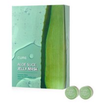 김정문알로에 라 센스 로어 큐어 알로에 슬라이스 젤리 시트 마스크 300ml + 체험키트, 5개, 10개입