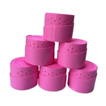 테니스 라켓 흰색 블랙 명품 해드 소프트 가방 그립 줄 60pcs zarsia 초박형 0.55mm 천공 오버 스티커 패들 미끄럼 방지 배드민턴 오버, 분홍색