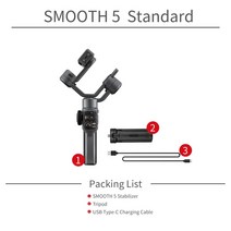 소형 짐벌 셀카스틱 ZHIYUN 부드러운 5 스마트 폰 짐벌 3 축 핸드 헬드 안정기 Gimls for iPhone 13 PRO/Sm, 01 SMOOTH-5