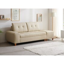 고밀도라텍스 쿠션감 3인용 가죽소파+스툴세트(4색) 고급 명품 푹신한 거실, 브라운/착석시 왼팔