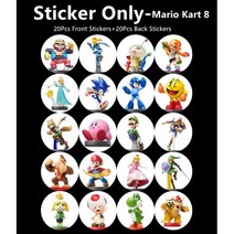100Pcs NFC Ntag215 코인 태그 키 13 56MHz NTAG 215 Tagmo 카드 라벨 RFID 초경량 직경 25mm 라운드 박스, Mario Kart8 Sticker