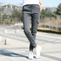 동대문스타일 국내생산 워싱면 카고 밴딩 조거팬츠 28~36 빅사이즈 카고조거
