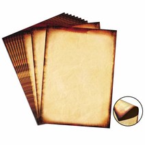 4 앤티크 문구 용지 21.6 x 27.9cm8.5 11인치 양면 유산지 빈티지 종이 글쓰기 및 인쇄용 저널 캘리그래피 초대장 인증용 올드 패션 에이지 스크랩북 Paper Mast