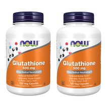 NOW Glutathione 글루타치온 500mg 120캡슐 X 2개