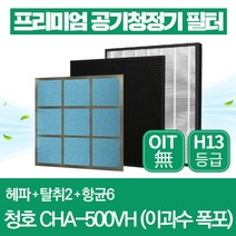 청호나이스 공기청정기 필터 CHA-500VH 호환필터 1년관리세트 이과수 폭포, 1년관리세트(헤파필터1개+탈취필터2개+항균필터6개)