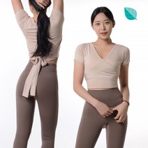 그리니치 그리니치_ 랩밴드 크롭티 탑 반팔티 필라테스 요가복 zy433_2