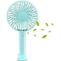일본직발송 2. JaneMoXuan 휴대용선풍기 USB 충전식 휴대용선풍기 초저소음 소형 탁상용 미니선풍기 풍량3, One Size, 파랑