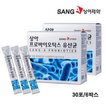 상아제약 LGG유산균 3세대 프로바이오틱스 유산균 분말 스틱 김치유산균 우유유산균 포스트 신 바이오틱스 프락토올리고당 온가족 유아 성인 어린이유산균 프리바이오틱스 루테리유산균, 6박스, 30스틱
