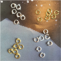 [고네일] 피어싱 파츠 10종 10개입 골드 실버, 3