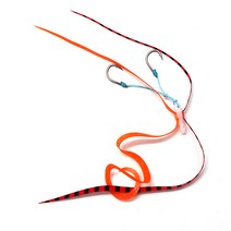 타이라바 스커트 채비 BKK 9호 훅 참돔 낚시 교체용, 오렌지