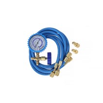 냉매회수기 자동차 에어컨 충전호스 냉매 충전 게이지 포함 R134A R404A R22 R410A, 1개