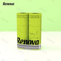 프리미엄 레노바 RENOVA 그린 화장지 휴지 유럽 6롤, 단품