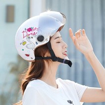 YEMA 여름 남성 여성 하프 할리 사계절 헬멧, C