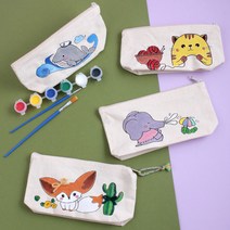 광목감성파우치세트 꾸미기 DIY 컬러링 파우치, 고래
