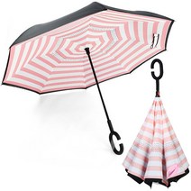 매직 거꾸로 튼튼 장우산 대형 우산 은하수 별 스트라이프 영자신문 패션 우산