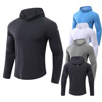 룰루레몬 Lululemon 후드 긴팔 티셔츠 남성용 러닝복 얇은 섹션 피트니스 트레이닝 헬스 홈트 의류 속건성 골프 조깅 스포츠 탑