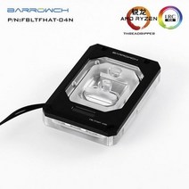 [해외] 배 로우 워터 냉각 라디에이터 CPU 블록 사용 AMD RYZEN THREADRIPPER X399 1950X RGB 온도 디스플레이 블록 FBLTFHAT04NV2, Black Manual controller
