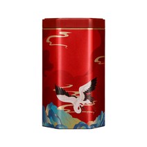 차 밀폐 용기 중국 스타일 절묘한 Tinplate 저장 탱크 차 포장 백차 Longjing 홍차 깡통 캔, 하나, Red