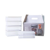 [실리쿡] 프리미엄납작이선물세트(깊은2호(아이보리) 4개+납작2호(반투명) 2개), 상세 설명 참조