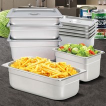 업소용 셀프바 음식보관 스텐사각 바트 가정용 일일김치통 과일보관통 김밥재료보관 깊이감 식당, 1-1 밧드 2호