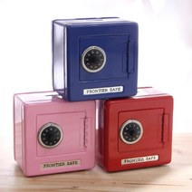 빈티지 유니크 저금통 라디오 레트로 미니금고 팬시용품 책상정리, 블루