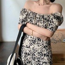 아이엠몽 여성 플라워 오프숄더 원피스 플러리