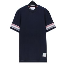 톰브라운 남성 텍스처 코튼 스트라이프 반팔 티셔츠 MJS204A J0046 415 NAVY [TBC1003ny]