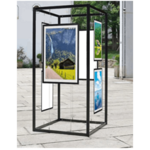 전시패널 사진 전시 좌대 사생 대회 홍보 그림경매, 두꺼운 100×220cm 접이식 진열대 시스템