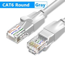 Vention 이더넷 케이블 Cat6 Lan UTP RJ45 네트워크 패치 10m 50m PS PC 인터넷 모뎀 라우터 Cat 6, [05] Round Cord -Gray, [01] Bundle1, [14] 1.5M