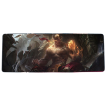 롤 LOL 디자인 마우스 패드 79종 시리즈 리그 오브 레전드 장패드 3mm 두께, 900x400mm + 3mm개, 눈먼 승려