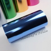 25cm x 100cm (10 40) 금속 PVC 열전달 비닐 열 프레스 커팅 플로터 커터 티셔츠 DIY 호일 필름 종이, Metallic Blue