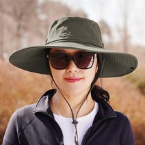 라투칸 남녀공용 와이드 아웃도어 모자, 카키