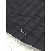 6온스 패딩11자 라이렉스안감 누비 블랙원단