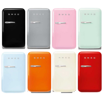 smeg 스메그 미니 소형 프리스탠딩 냉장고 FAB5시리즈 8색상, 파스텔블루