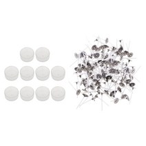 GHSHOP 200pcs Pre-waxed 촛불 심지 및 10pcs 플라스틱 라운드 Tealight 빈 경우 컵, 설명, 설명, 화이트