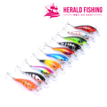 헤럴드낚시 하드베이트 루어낚시 플로팅미노우 5.2cm 4.4g 쏘가리 꺽지 볼락 배스 고등어, 옵션 10