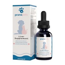 prana 애완 동물 간 기능 지원은 개와 고양이의 건강한 간 기능을 자연스럽게 돕습니다 | 허브 포뮬러는 복통 소화불량 간과 담낭의 염증을 완화하는 데 도움이 됩니다.