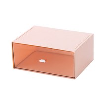 똑소녀 수납정리함 투명 미니서랍 다용도 데스크 무한수납정리함, 1개, 키높이1칸핑크