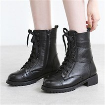 [베리슈] 캐주얼 4cm 가죽 레이스업 플랫워커